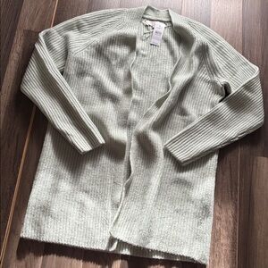 LOFT Sage Green Open Front Cardigan